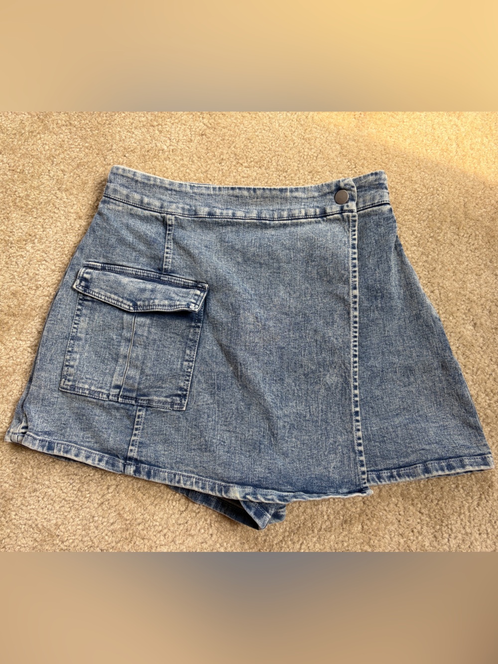 Flying Tomato Denim Skort with Front Pocket